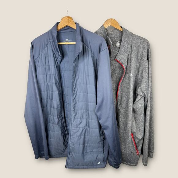 Roadrunner Lot of 2 Mens size XL Quilted Zip Up Jacket Activewear Outdoor Flaws* - Picture 1 of 10